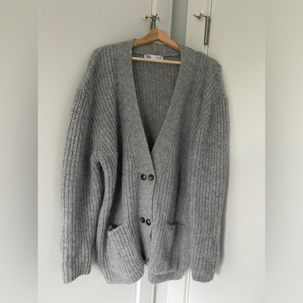 Zara Gray Women's Cardigan Sweater